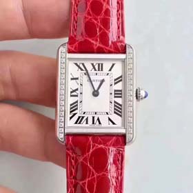 Cartier Crocodile leather belt men's and women's circular pattern folding buckle watch(37 styles)-2069